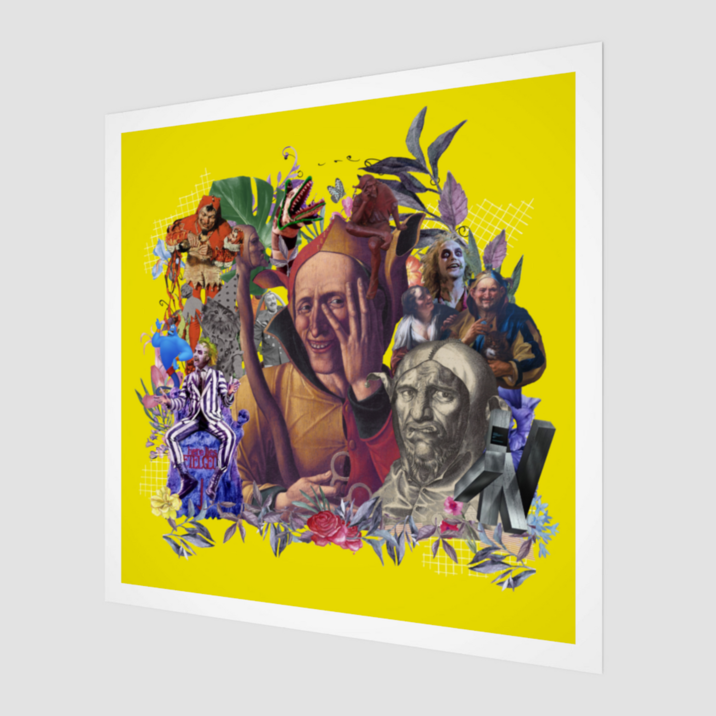 Side view of The Joker Art Print showcasing the Joker archetype, with high-quality print and vibrant colors.