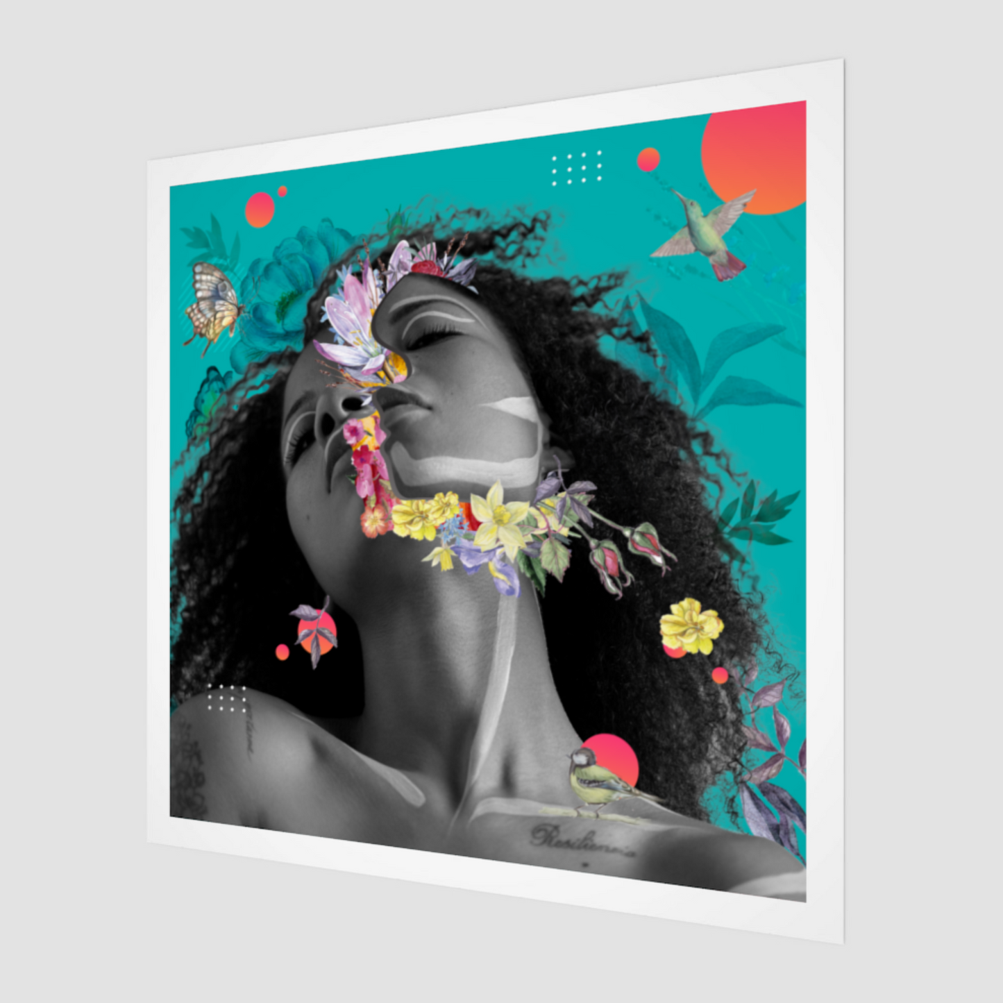 Side view print of The Persona Art Print, highlighting the quality of the digital artwork featuring the Persona, provides a profound and visually compelling addition to any space.