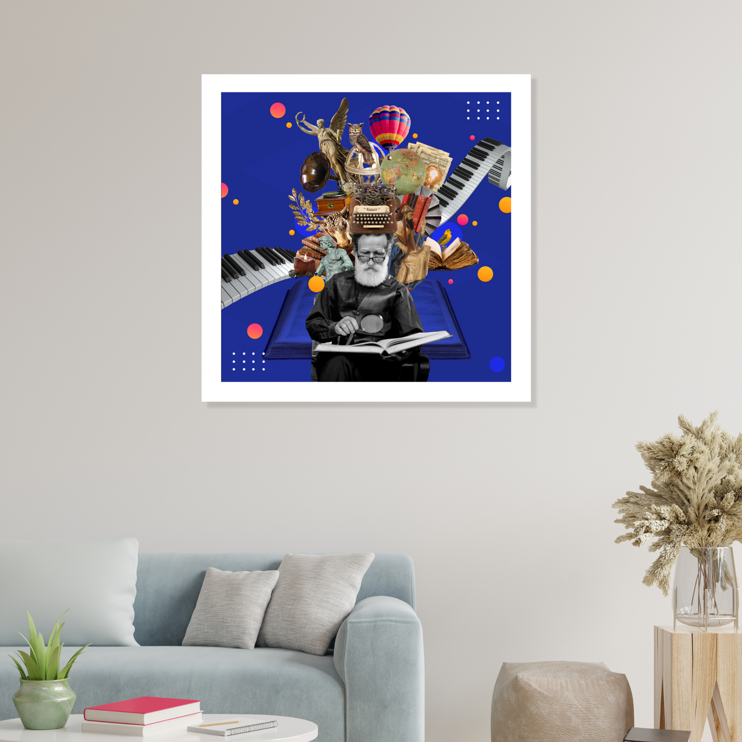 The Sage Art Print displayed on a wall in a home setting featuring the Sage archetype