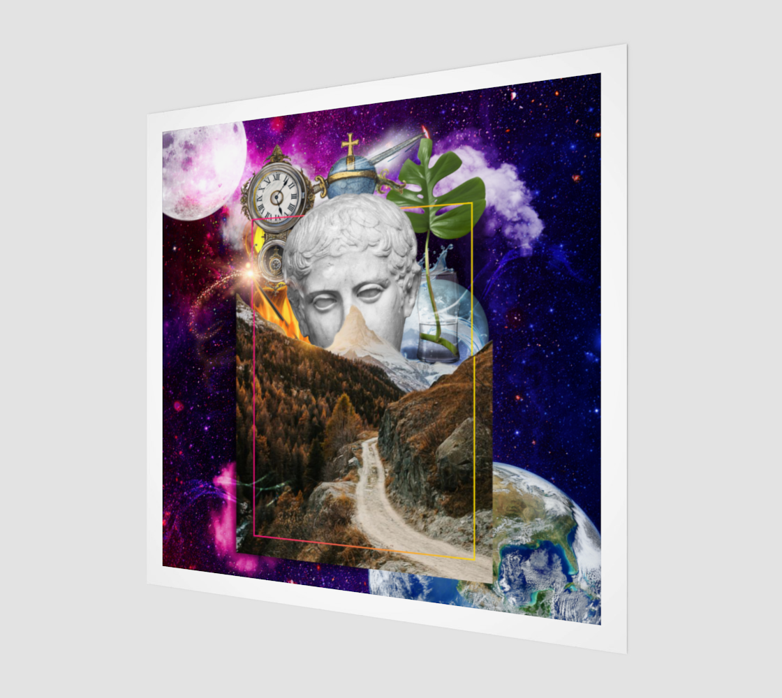 Synchronicity digital art print side view print
