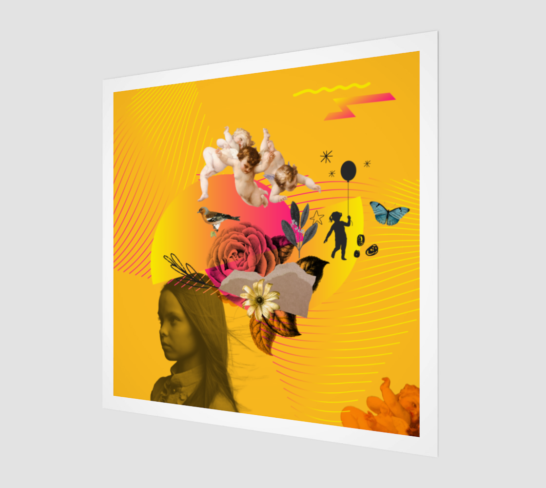 Side view of The Child Art Print – Showcasing the detailed digital artwork on premium quality paper