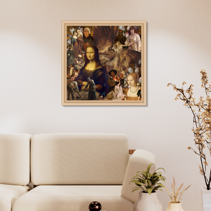 Framed Brown Art Print on wall, a sophisticated and grounding digital print adding warmth and depth to home decor