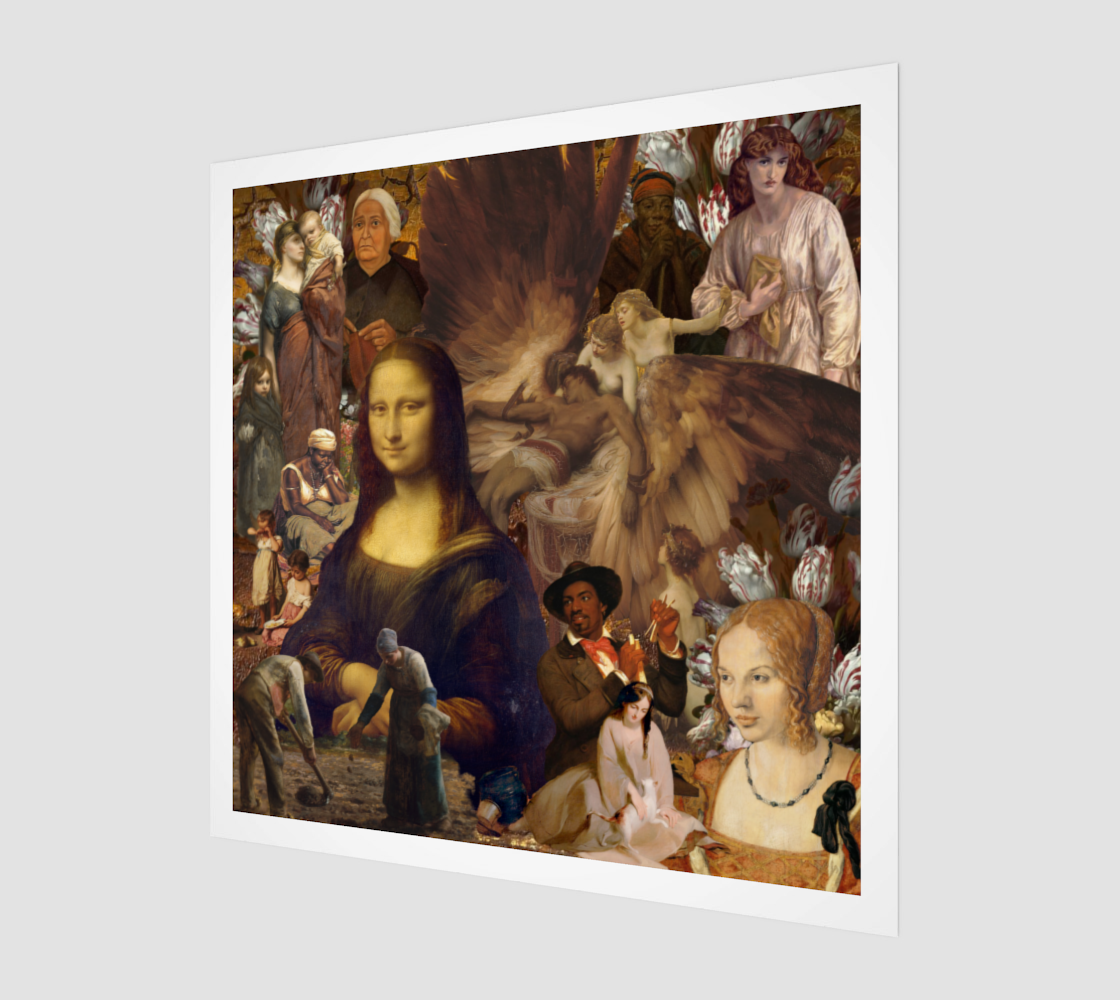 Side view of Brown Art Print, a high-quality original digital artwork with rich earth tones perfect for any room's decor