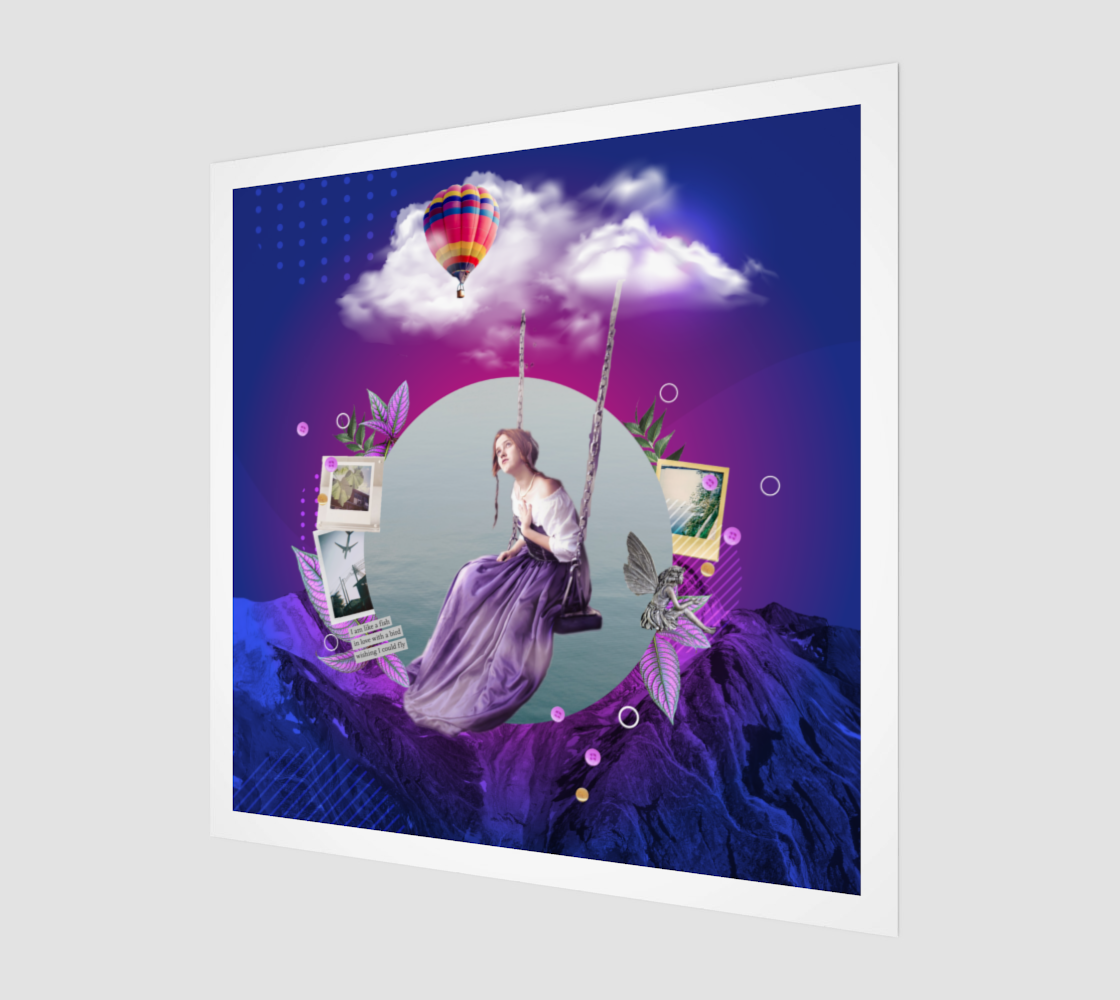 Side view of The Outcast Art Print showcasing its high-quality digital artwork and detailed print. 