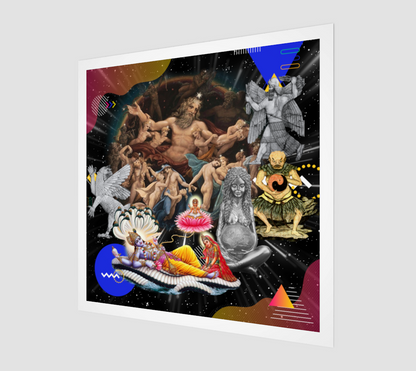 Creation digital art print side view print