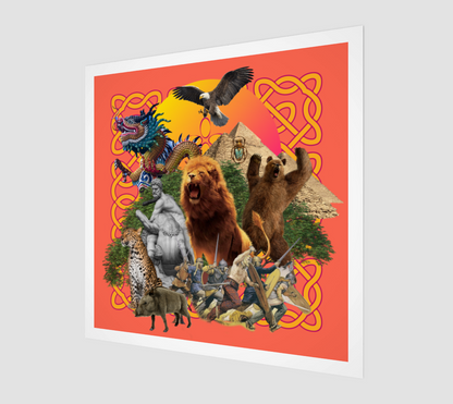 Strength digital art print side view print